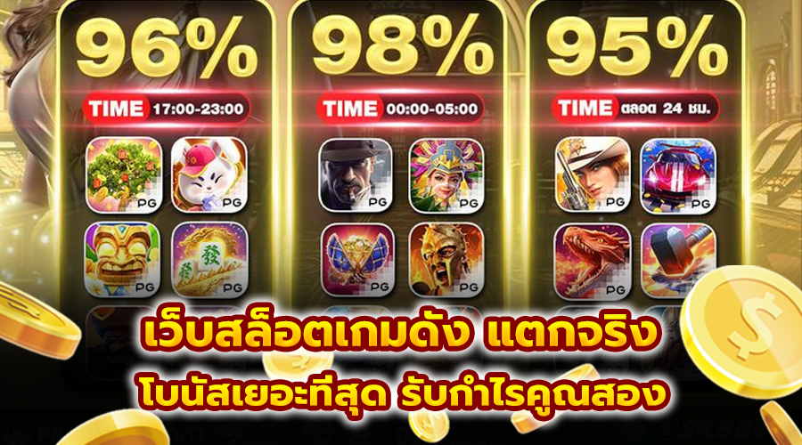เว็บสล็อตเกมดัง แตกจริง